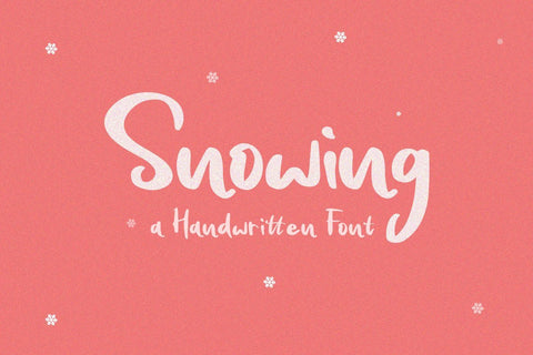 Snowing - Handwritten Font Font Din Studio