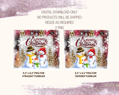 Snowman 20oz Tumbler Wrap PNG Tumbler Sublimation Digital Download -Christmas Tumbler Wrap - Christmas Sublimation Sublimation CaldwellArt 