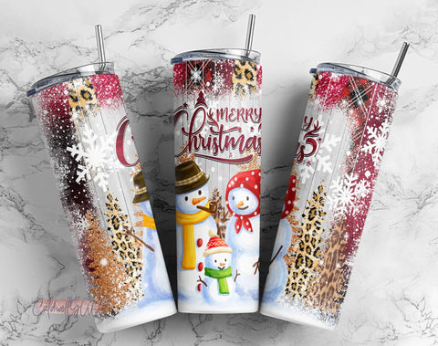 Snowman 20oz Tumbler Wrap PNG Tumbler Sublimation Digital Download -Christmas Tumbler Wrap - Christmas Sublimation Sublimation CaldwellArt 