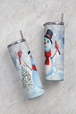 Snowman 20oz Tumbler Wrap PNG Tumbler Sublimation Digital Download Skinny Tumbler 20oz Design - PNG 2021 Sublimation CaldwellArt 