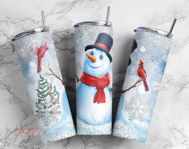 Snowman 20oz Tumbler Wrap PNG Tumbler Sublimation Digital Download Skinny Tumbler 20oz Design - PNG 2021 Sublimation CaldwellArt 