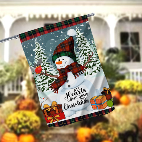 Snowman All Hearts Come Home For Christmas Garden Flag 12x18 Garden Flag Sublimation Design Download PNG File Instant Download Sublimation CaldwellArt 