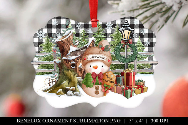 Snowman Benelux Ornament Sublimation Sublimation BijouBay 