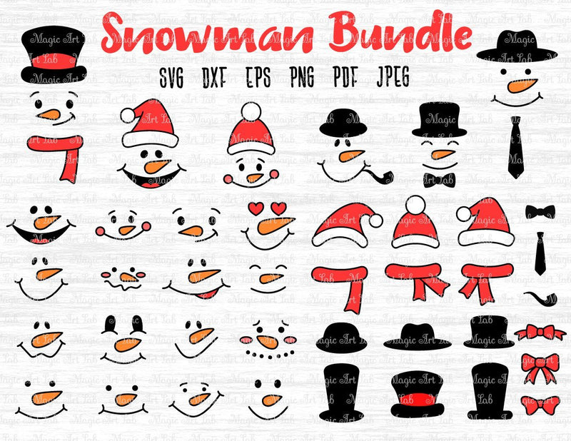 Snowman bundle cut files - So Fontsy