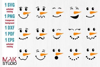 Snowman bundle svg SVG MAKStudion 