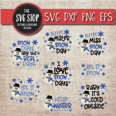 Snowman Bundle - Winter Sayings SVG The SVG Stop 
