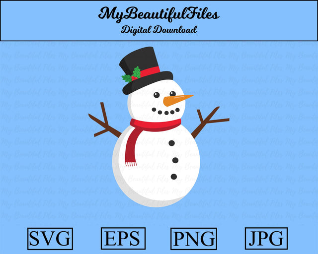 snowman - christmas SVG MyBeautifulFiles 