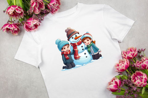 Snowman Clipart Bundle Sublimation Regulrcrative 