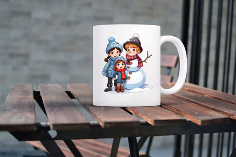 Snowman Clipart Bundle Sublimation Regulrcrative 