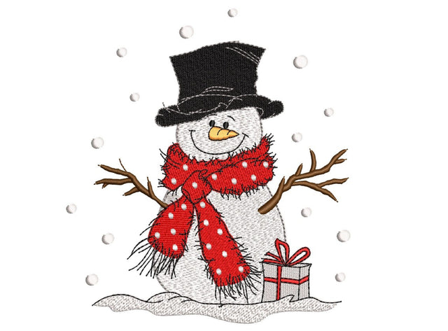 Snowman embroidery design, Christmas embroidery file, 3 sizes, Instant download Embroidery/Applique DESIGNS Nino Nadaraia 