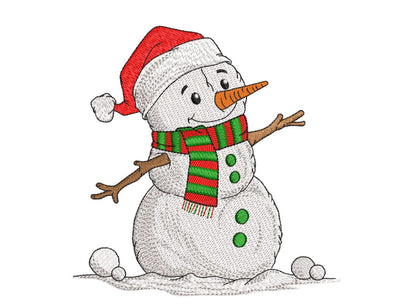 Snowman embroidery design, Christmas embroidery file, 4 sizes, Instant download Embroidery/Applique DESIGNS Nino Nadaraia 
