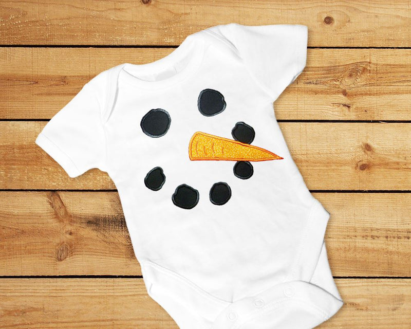 Snowman Face Applique Embroidery Embroidery/Applique Designed by Geeks 