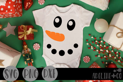 Snowman face, costume SVG Adeline&co 