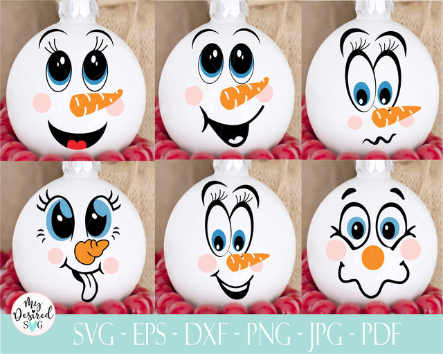 Snowman face SVG Bundle Cutting file Snowman Face Png, Snowman clipart Cut File, Merry Christmas Svg, happy holidays Svg digital downloads SVG MyDesiredSVG 