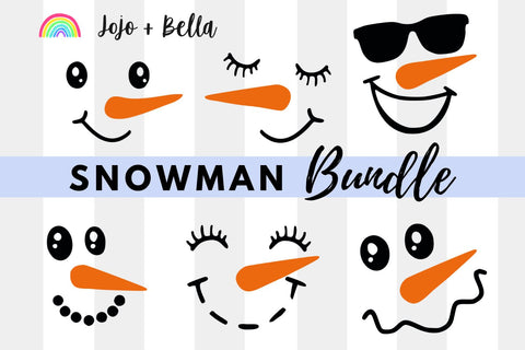 Snowman Face SVG Bundle, Snowman SVG, Snowman Shirt Svg, Cute Christmas svg, Christmas sign svg, Svg files for Cricut SVG Jojo&Bella 