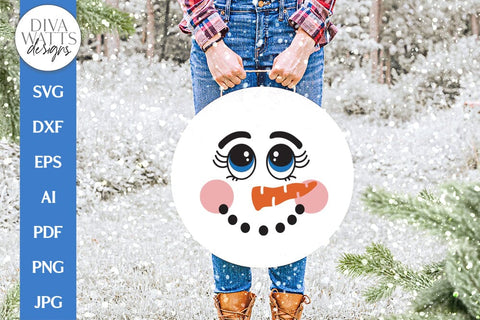 Snowman Face SVG | Christmas / Winter Design SVG Diva Watts Designs 