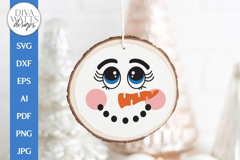 Snowman Face SVG | Christmas / Winter Design - So Fontsy