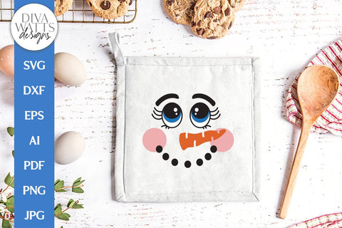 Snowman Face SVG | Christmas / Winter Design SVG Diva Watts Designs 