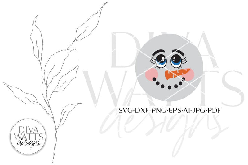 Snowman Face SVG | Christmas / Winter Design - So Fontsy