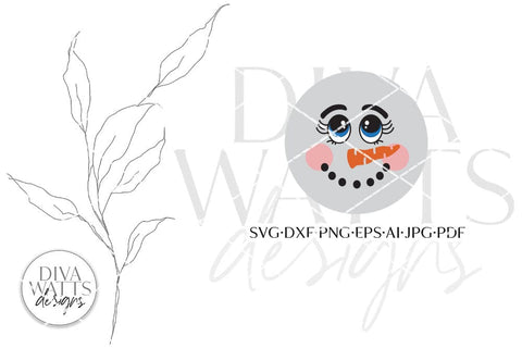 Snowman Face SVG | Christmas / Winter Design SVG Diva Watts Designs 