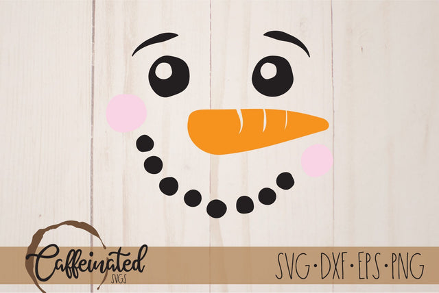 Snowman Face svg SVG Caffeinated SVGs 
