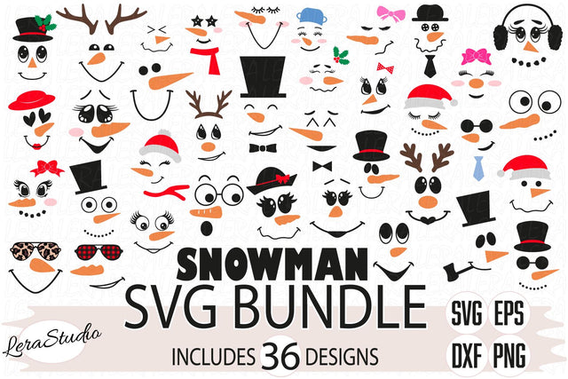 Snowman Face svg SVG Lerastudio 