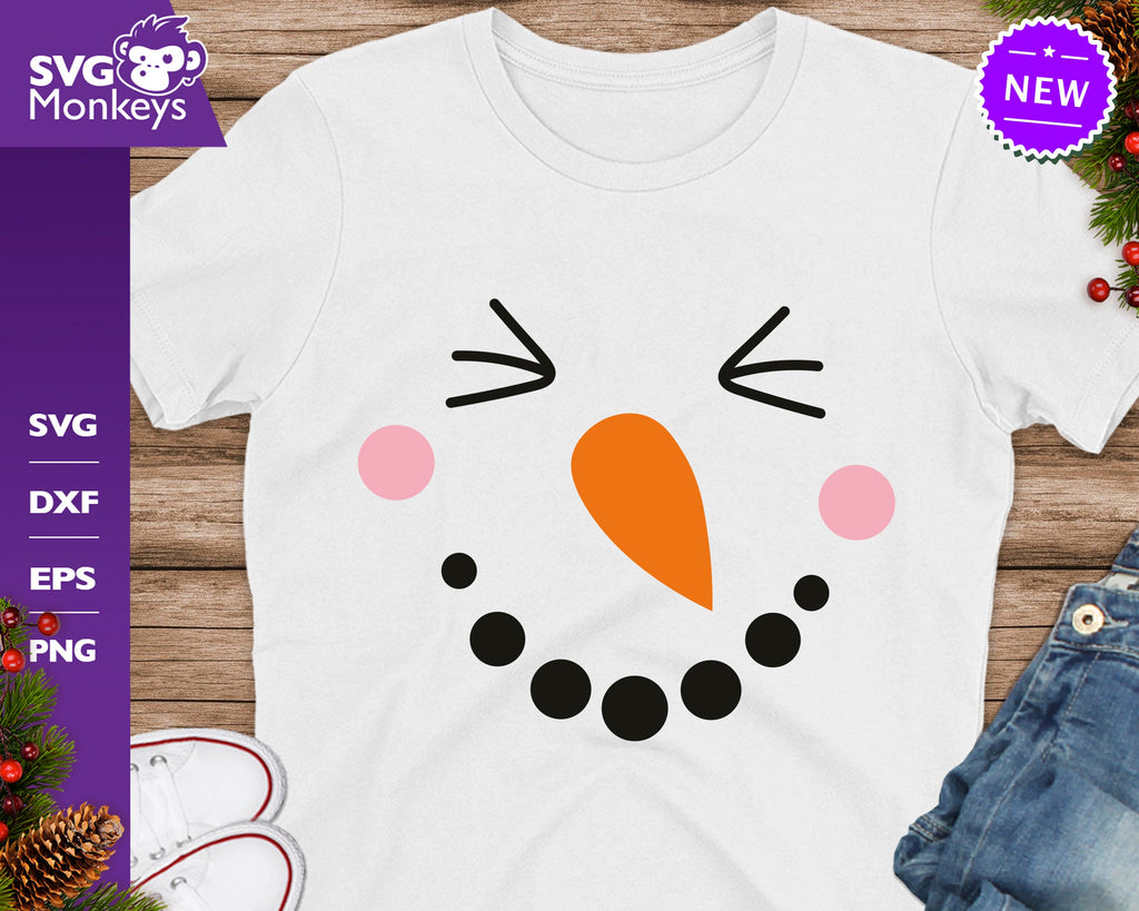 Snowman Faces Bundle, Snowmans Svg, Snowman Face Svg - So Fontsy