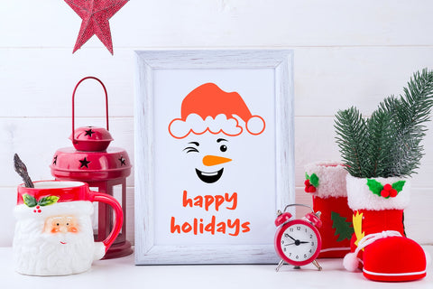 Snowman faces, snowman face svg bundle, christmas svg bundle SVG Digital Rainbow Shop 