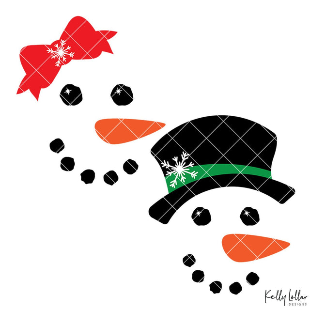 Snowman Faces SVG Kelly Lollar Designs 