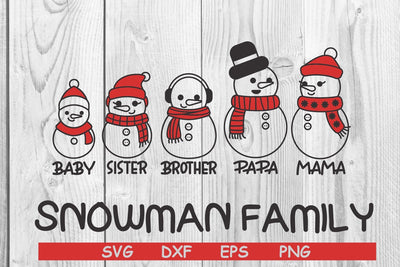 Snowman family SVG SVG dadan_pm 