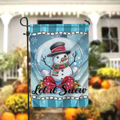 Snowman Garden Flag, Yard Decor, Christmas gift, Let It Snow, Welcome Flag, Yard Art, Outdoor Decor, Christmas Decoration, Flag Png Sublimation CaldwellArt 