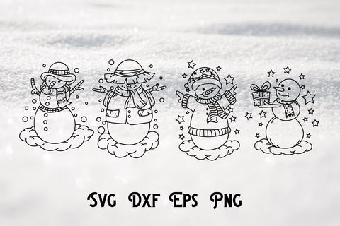 snowman hand drawing svg, snowman cut files, christmas SVG dadan_pm 