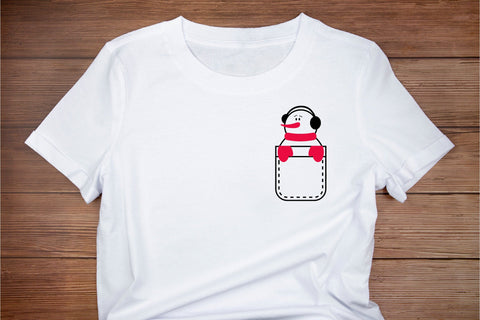 Snowman in Pocket SVG. Christmas Pocket Design SVG SVG Olga Terlyanskaya 