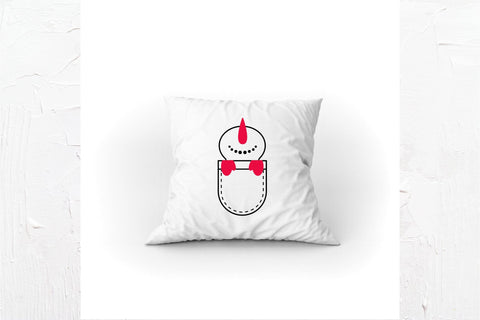 Snowman in Pocket SVG. Christmas Pocket Design SVG SVG Olga Terlyanskaya 