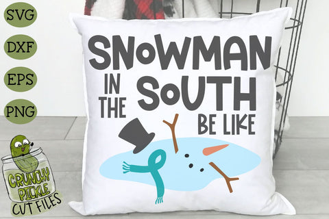 Snowman in the South SVG Cut File SVG Crunchy Pickle 