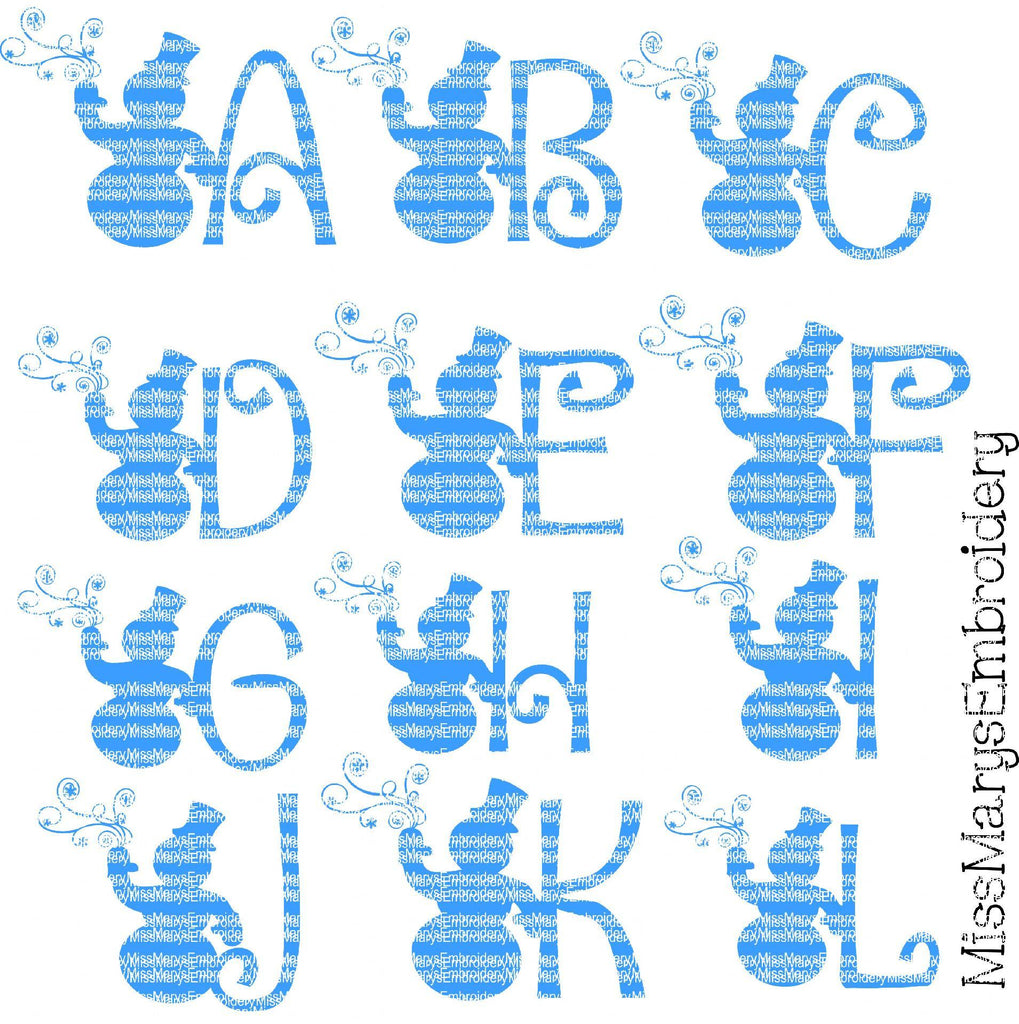 Snowman Letters - So Fontsy
