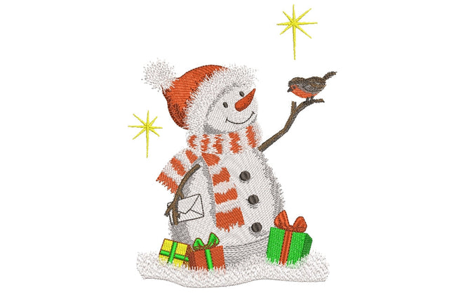 Snowman Machine Embroidery Design, Holiday Embroidery Design, Christmas decor Embroidery Design, Merry Christmas, 5 sizes Embroidery/Applique DESIGNS ArtEMByNatalia 