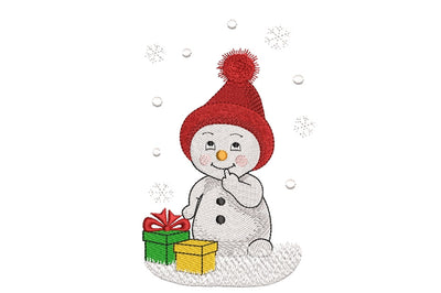 Snowman Machine Embroidery Design, Holiday Embroidery Design, Christmas decor Embroidery Design, Merry Christmas, 5 sizes. Embroidery/Applique DESIGNS ArtEMByNatalia 