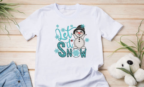 Snowman Machine Embroidery Design , Let it snow embroidery , winter embroidery, 4 sizes, instant download. SVG ArtEMByNatalia 