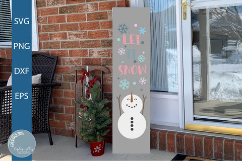 Snowman Porch Sign Bundle|Winter Vertical Sign Bundle SVG Linden Valley Designs 