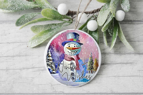 Snowman Round Sublimation Sublimation Jagonath Roy 