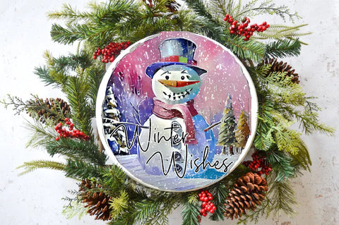 Snowman Round Sublimation Sublimation Jagonath Roy 