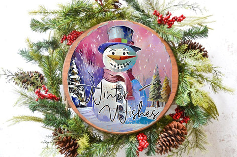 Snowman Round Sublimation Sublimation Jagonath Roy 