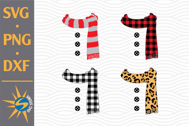 Snowman Scarf SVG, PNG, DXF Digital Files Include SVG SVGStoreShop 