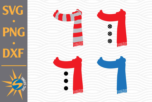 Snowman Scarf SVG, PNG, DXF Digital Files Include SVG SVGStoreShop 