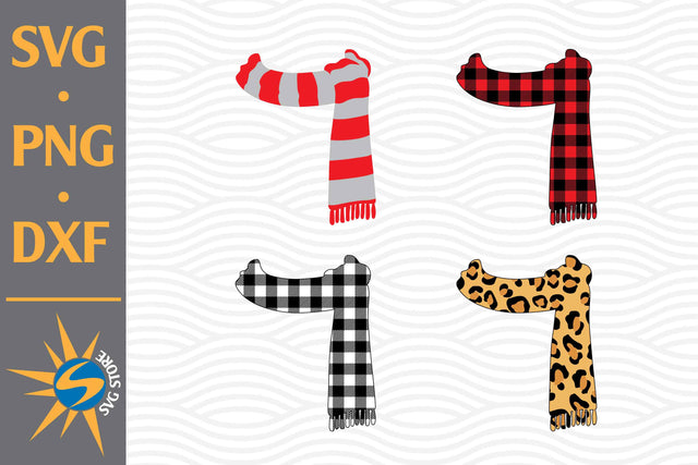 Snowman Scarf SVG, PNG, DXF Digital Files Include SVG SVGStoreShop 