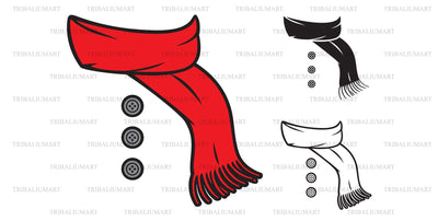 Snowman Scarf SVG TribaliumArtSF 