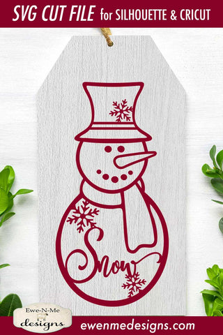 Snowman Snow Snowflakes SVG SVG Ewe-N-Me Designs 