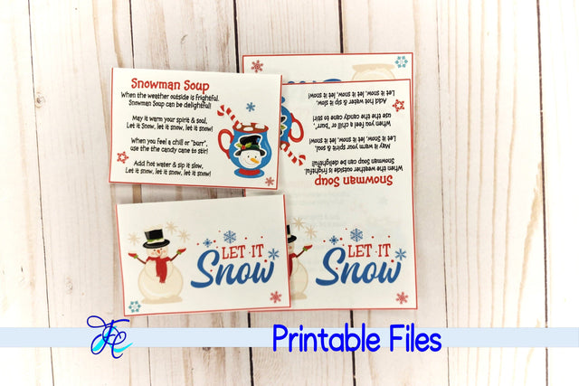 Snowman Soup Bag Topper 3D Paper Family Creations 