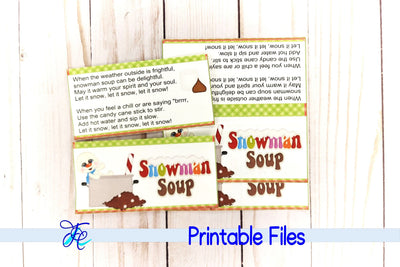 Snowman Soup Bag Topper v3 3D Paper Family Creations 
